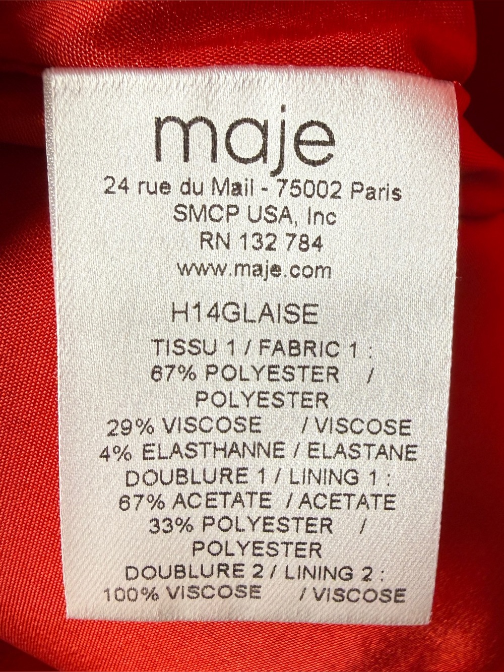 Maje Paris Red Crepe Tulip Mini Skirt Size US 8 | French Girl Parisian Designer - Picture 8 of 10